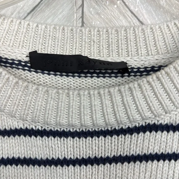 Jenni Kayne Cotton Cashmere Sweater Striped Women’s Small - Picture 3 of 7